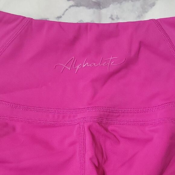 Alphalete Magenta Women's Bike Shorts - Picture 3 of 5